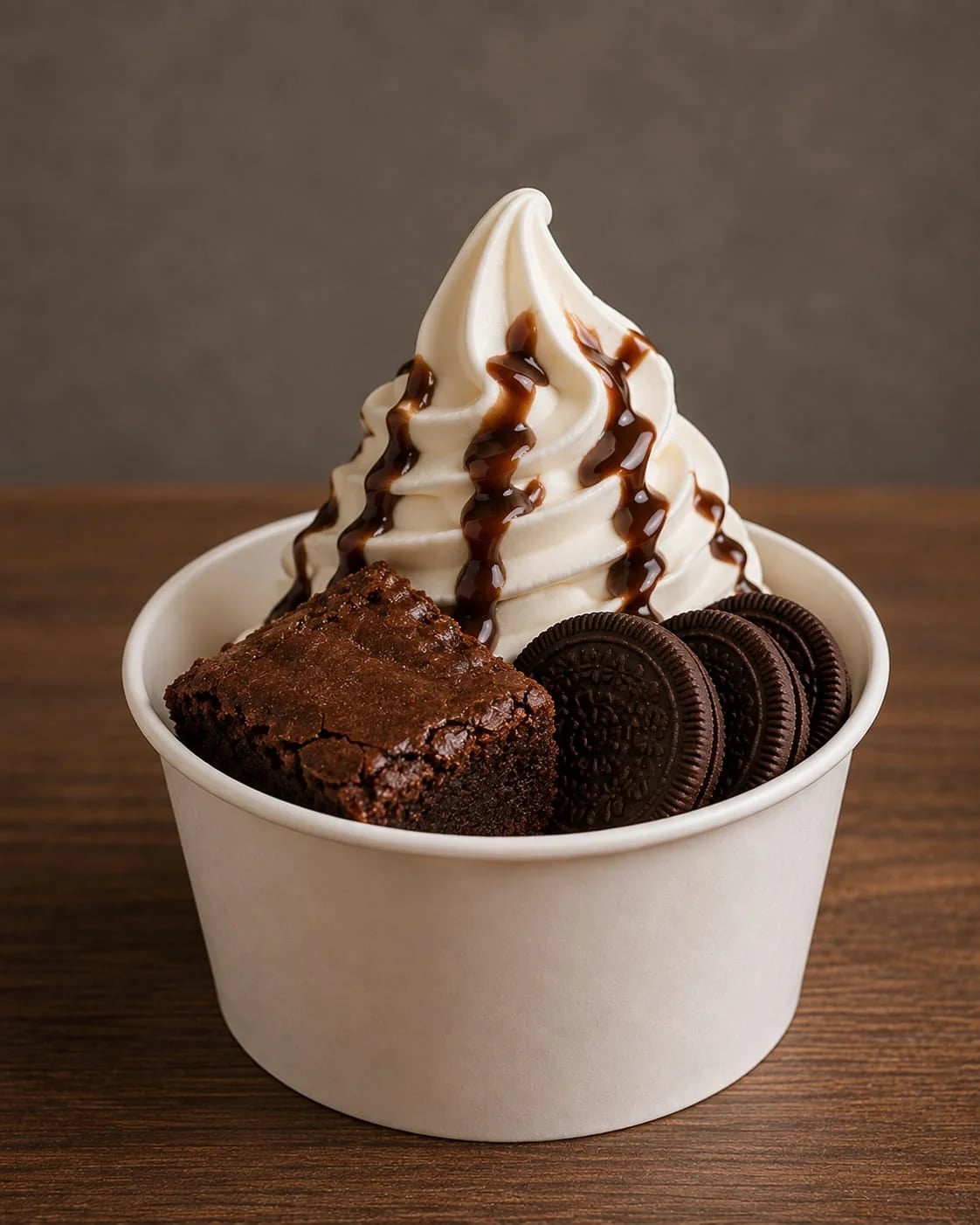 Ice Cream with Hot Brownie or Choice of Biscuits